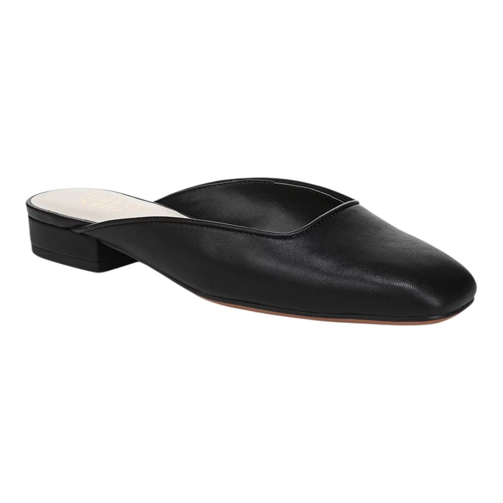 Franco Sarto Women's Dayla Square Toe Low Block Heel Mules Black Size 8